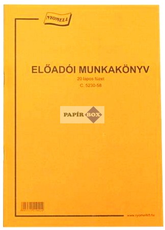 C.5230-58 Előadói munkakönyv A/4