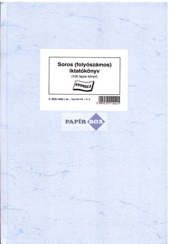 C.5230-152/A Soros iktatókönyv A/4 100 lapos