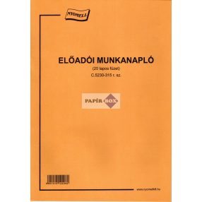 C.5230-315. Előadói munkanapló A/4