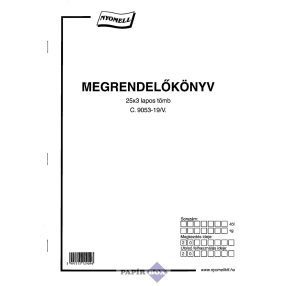 C.9053-19/V Megrendelőkönyv A/4 25x3