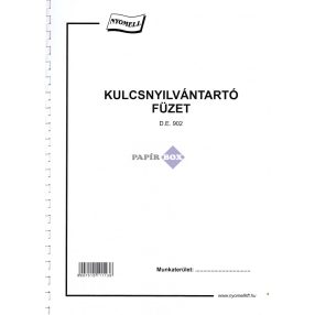 D.E.902 Kulcsnyilvántartó A/4, spirálozott