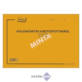 D.E.913 Nyílvántartás a biztosítottakról, fekvő, A/4