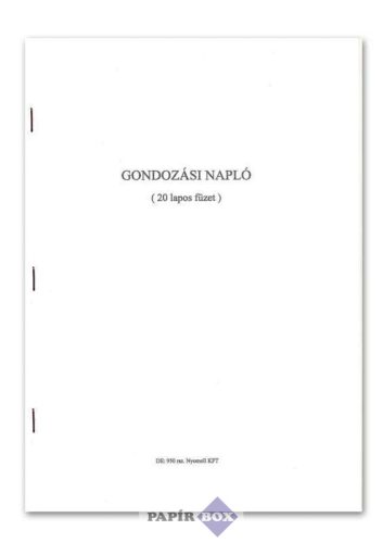 D.E.950 Gondozási napló, A/4