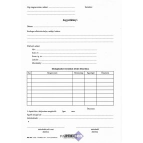 D.E.973/V Jegyzőkönyv lopás esetére, A/4