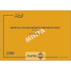 D.E.800/2004 Bevételi és költségnyilvántartó füzet