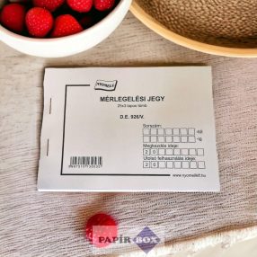 D.E.926/V Mérlegelési jegy, 25X3 példányos, A/6