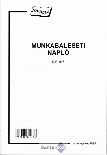 D.E.997 Munkabaleseti napló A/5
