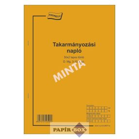 D.MG. 3-10/V Takarmányozási napló