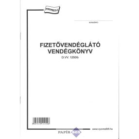 D.VV.1250/b. Fizetővendéglátó vendégkönyv