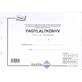 D.VV.1 Fagylaltkönyv A/4, 25+25 lapos