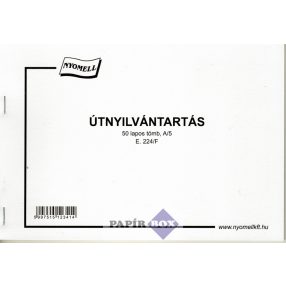 E.224/F Útnyilvántartás A/5 50lap