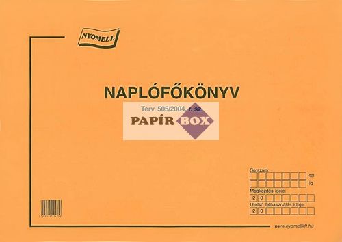 Terv 505 Naplófőkönyv A/3 50lapos