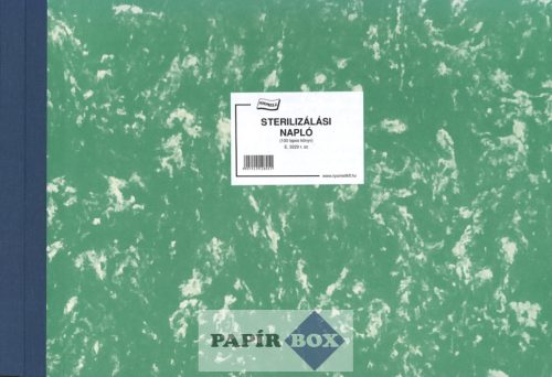 E.3229 Sterilizálási napló, 100 lapos, A/3