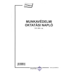 D.E.934 Munkavédelmi oktatási napló A/4