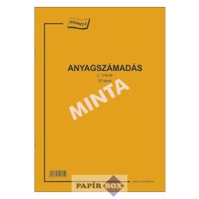 C.318-44 Anyagszámadás, A/4