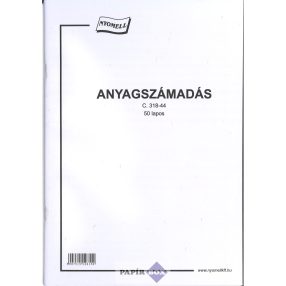C.318-44 Anyagszámadás, A/4