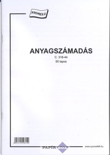 C.318-44 Anyagszámadás, A/4