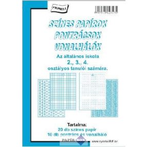   Színes papírok, pontrácsok, vonalhálók 2., 3., 4. osztály