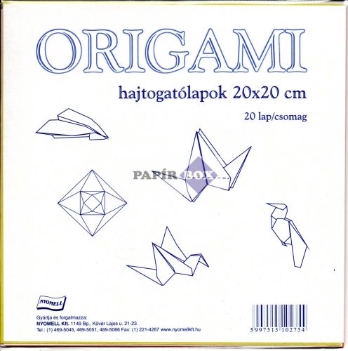 Origami papír 20x20cm 20 lapos