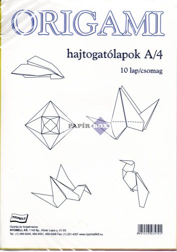 Origami papír A/4 10 lapos
