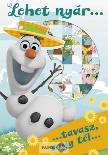 Képeslap, szülinapos, Olaf, Frozen, matricával