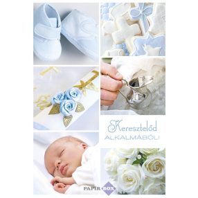 Képeslap, Keresztelő, kisfiú