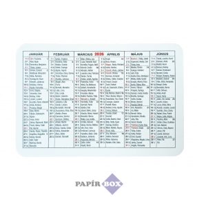 Kártyanaptár, névnapos, 2026.