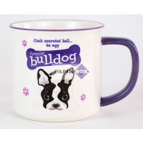 Francia bulldog bögre