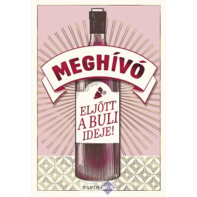 Parti meghívó - borosüveg