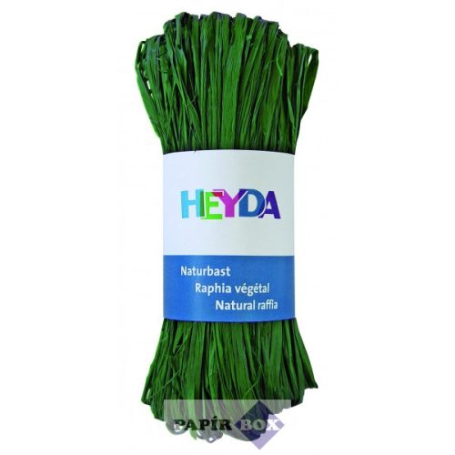Raffia HEYDA 50g természetes anyagból sötétzöld
