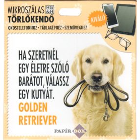 Mikroszálas törlőkendő, Golden Retriever