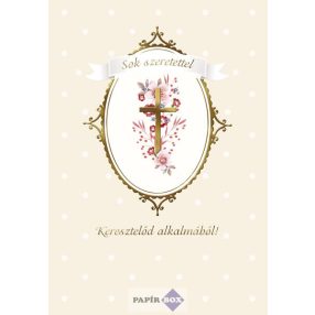 Képeslap, keresztelő, lányos