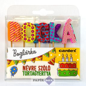 Névre szóló tortagyertya, Boglárka