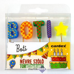 Névre szóló tortagyertya, Boti