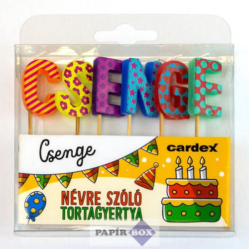 Névre szóló tortagyertya, Csenge