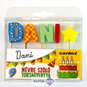 Névre szóló tortagyertya, Dani