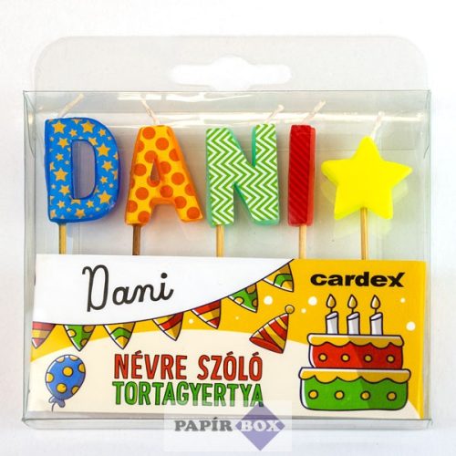 Névre szóló tortagyertya, Dani