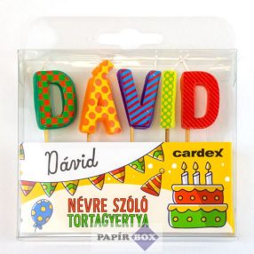 Névre szóló tortagyertya, Dávid