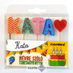Névre szóló tortagyertya, Kata
