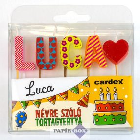 Névre szóló tortagyertya, Luca
