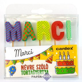 Névre szóló tortagyertya, Marci