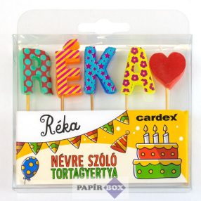 Névre szóló tortagyertya, Réka