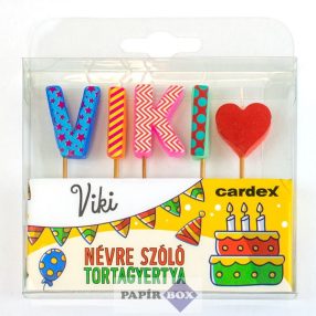 Névre szóló tortagyertya, Viki