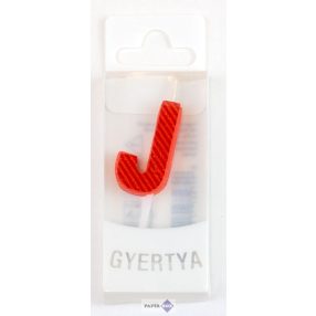 Névre szóló tortagyertya, J