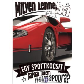 Képeslap, Névnapos, Sportautó