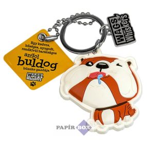Angol buldog kulcstartó
