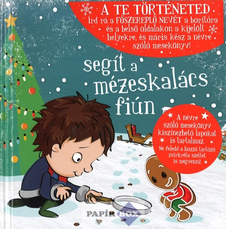 Névre szóló mesekönyv - név nélküli kisfiú segít a mézeskalács fiún