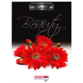 Felírótábla A/4, Piros Gerbera