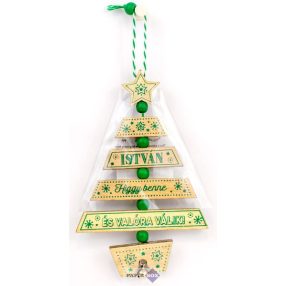 Névre szóló karácsonyfadísz, István