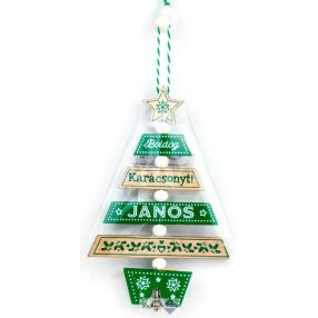 Névre szóló karácsonyfadísz, János